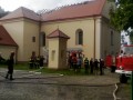 Obraz przedstawiający Pożar dachu Kościoła Parafialnego