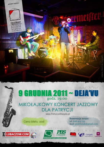 Obraz przedstawiający Lubaczów: Niebawem "Mikołajkowy koncert jazzowy dla Patrycji"