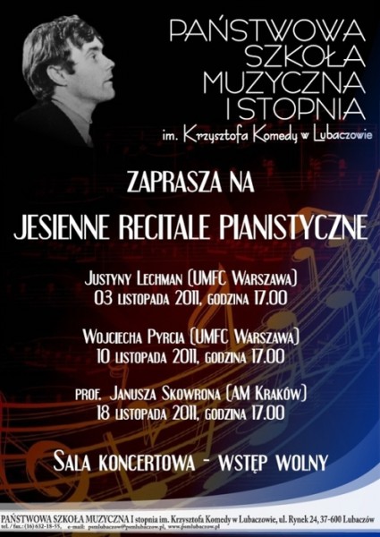 Obraz przedstawiający Lubaczów: Ruszają Jesienne Recitale Pianistyczne