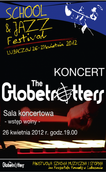 Obraz przedstawiający The Globetrotters z koncertem w Lubaczowie
