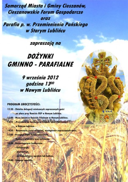 dozynki_Nowy_Lubliniec_2012 Obraz przedstawiający W niedzielę dożynki gmin Cieszanów i Stary Dzików