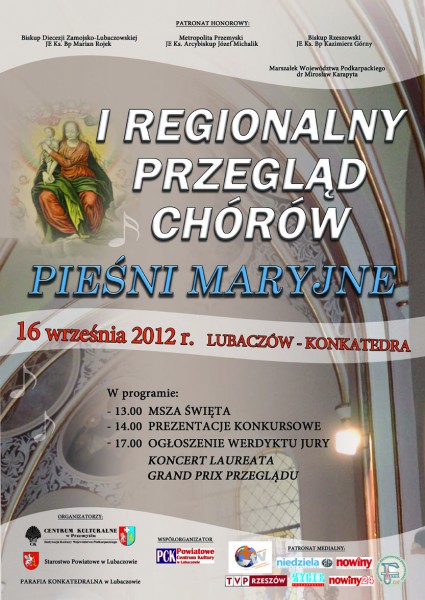 przeglad_chorow_lubaczow_2012 Obraz przedstawiający W niedzielę w Lubaczowie I Regionalny Przegląd Chórów - Pieśni Maryjne