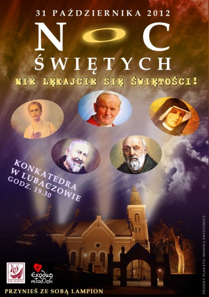 Obraz przedstawiający Dziś w Lubaczowie "Noc Świętych" i marsz ulicami miasta