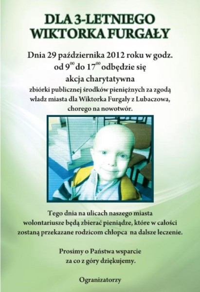 Obraz przedstawiający Trzyletni Wiktorek z Lubaczowa potrzebuje naszej pomocy!