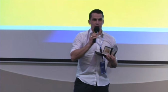 Fot. Rafał Dudzic podczas gali