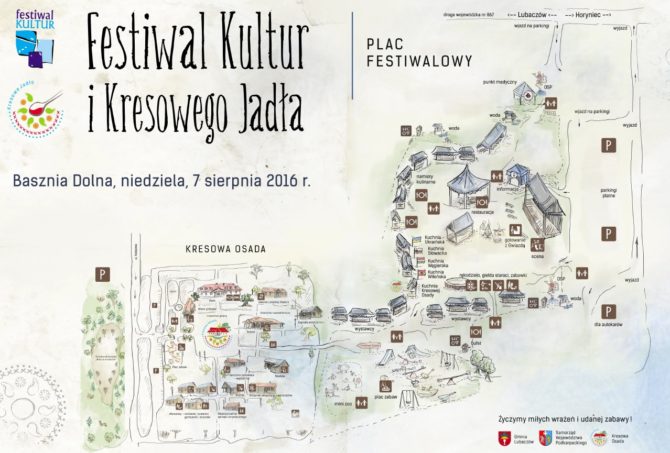 Mapa placu festiwalowego.